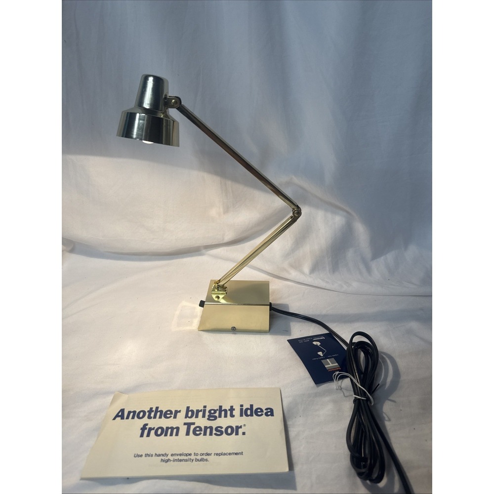 Vintage Tensor Brass Desk Lamp Table Model 1519 Adjustable Swivel Arm NIB MCM